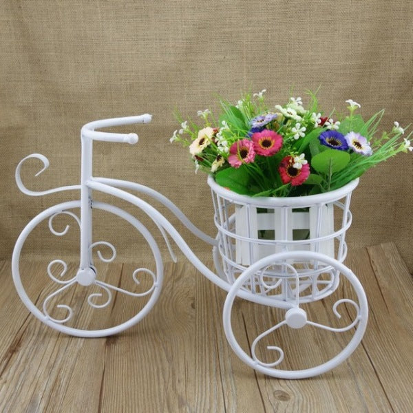 cycle plant pot Buy Bicycle Shape White Small Pot Stand online at best price