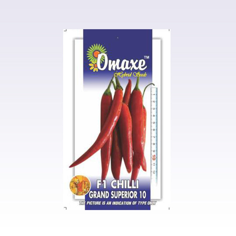 Chilli F1 Grand Superior-10 (40 seeds) - omaxe seeds