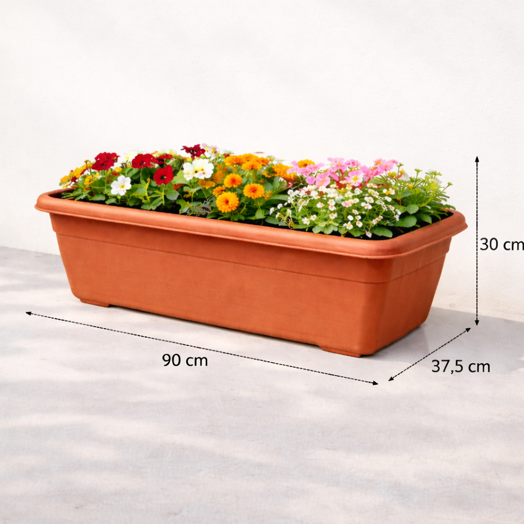 window planter brown big