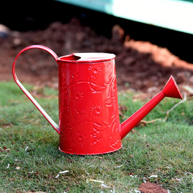 Embossed Water Can In Red Color