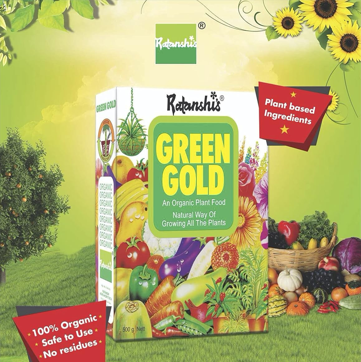 Green Gold Organic Plant Food | 500 Grams | Multipurpose Fertilizer
