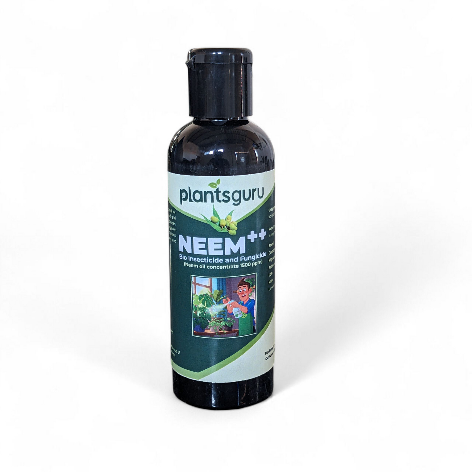 Neem++ 100ML | 100% Organic Neem Oil for Plants Protection | 1500 PPM | Concentrated | Water Soluble