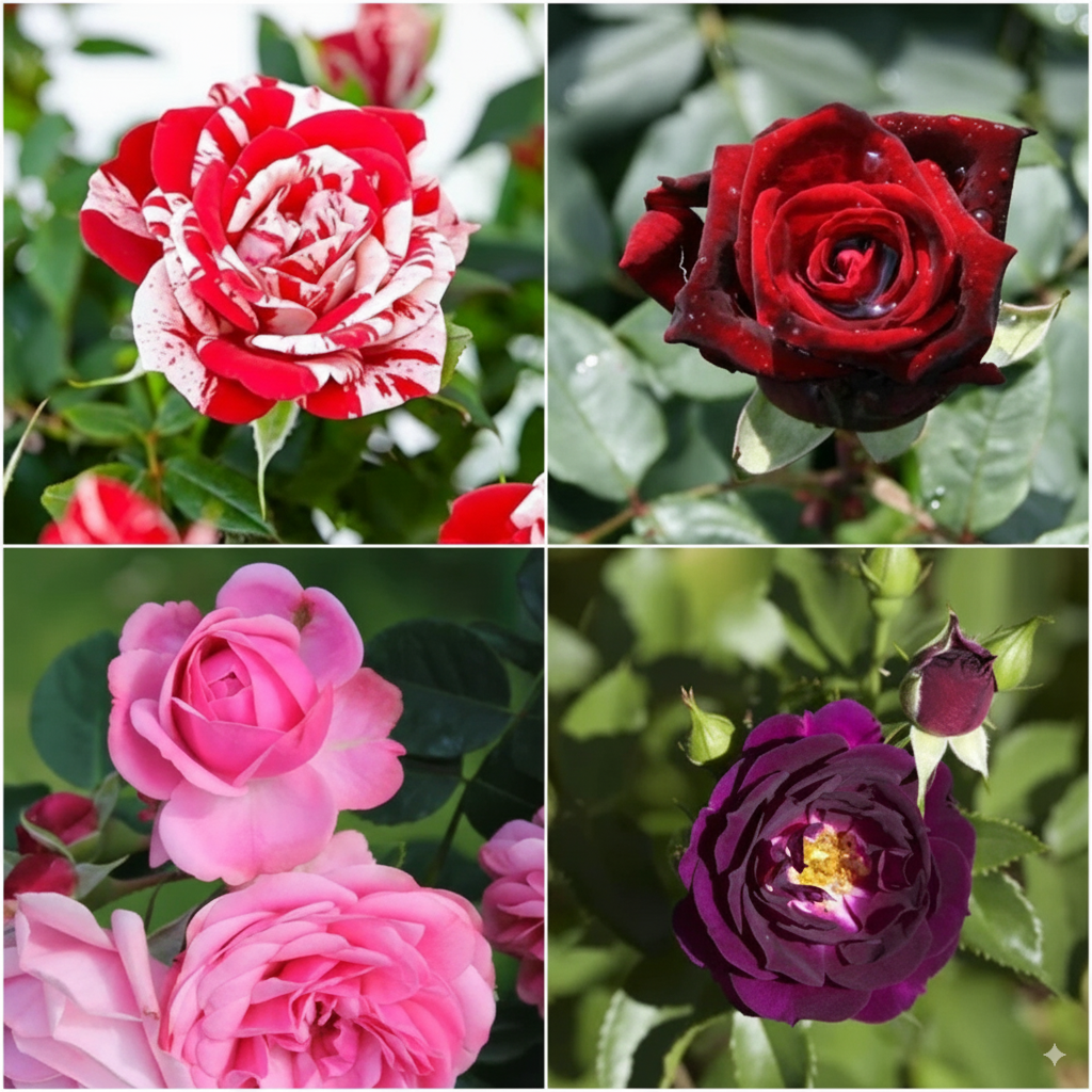 Rose Plant Pack of 4 (Mixed Colors) – Each Plant in 6&quot; inch Pot