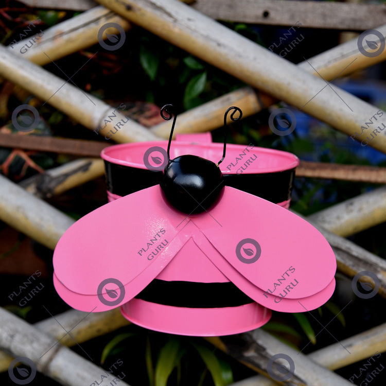 Bee Pink Metal Hook, Railing Planter