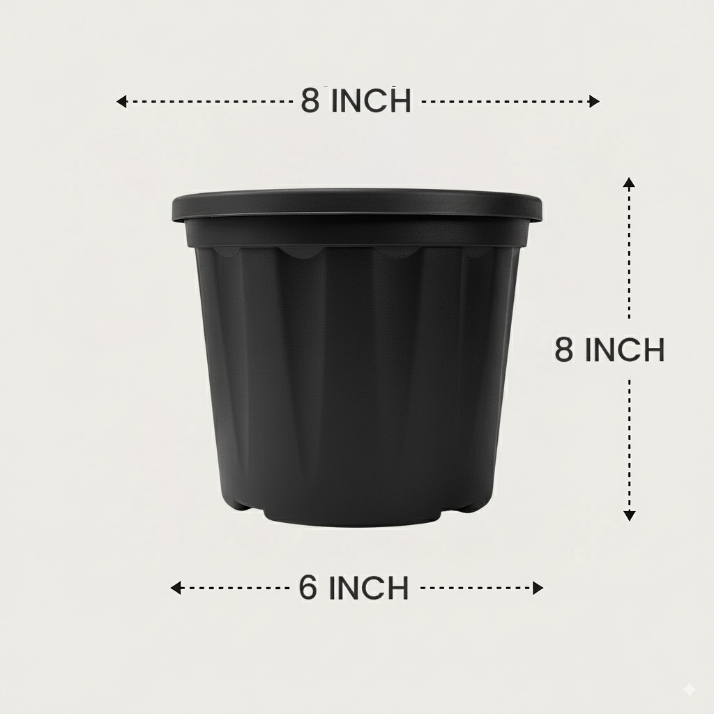 Blossom Pot 08&quot; | Pack of 20 | Heavy Duty Planter for Indoor-Outdoor Garden