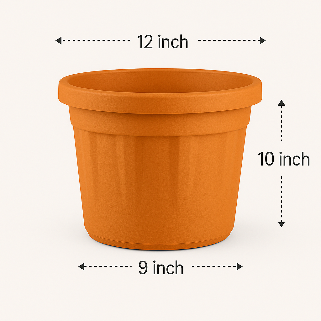 Blossom Pot 12&quot; | Pack of 5 | Heavy Duty Planter for Indoor-Outdoor Garden