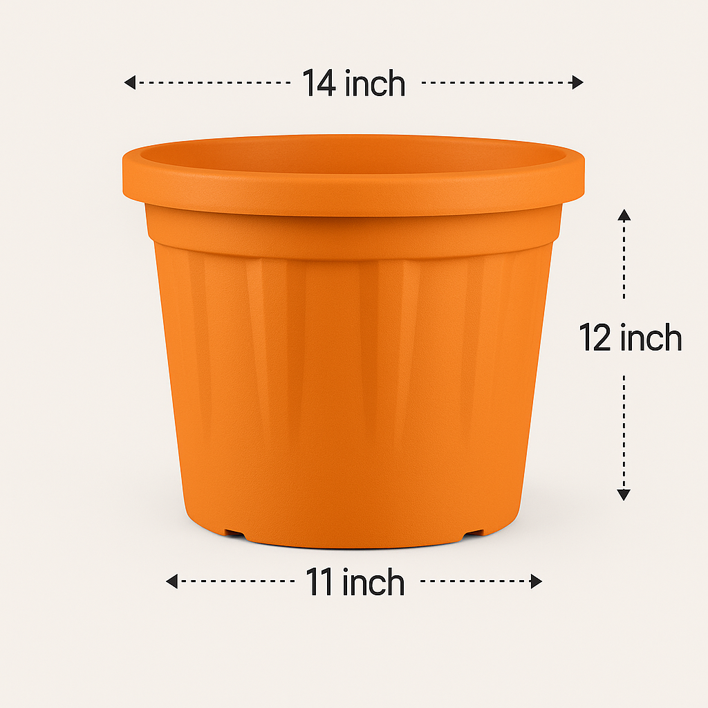 Blossom Pot 14&quot; | Pack of 5 | Heavy Duty Planter for Indoor-Outdoor Garden
