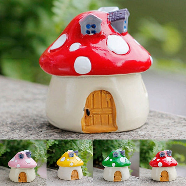 Fairy Garden Mashroom Ceramic Mix(Set of 4)