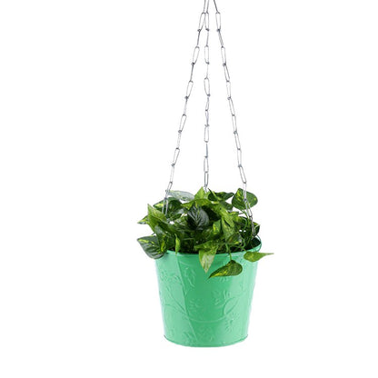 Balcony Hanging Metal Bucket Pink