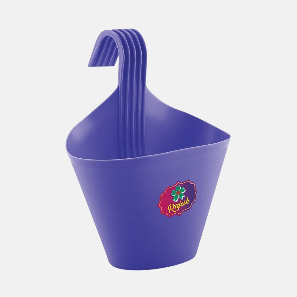 Balcony Railing Planters (Set of 5) | Non-Fading, UV Resistant, Stylish &amp; Durable Hook Pots