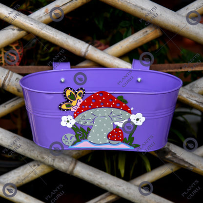 Railing Mushroom Planter Purple