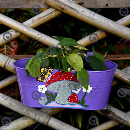 Railing Mushroom Planter Purple