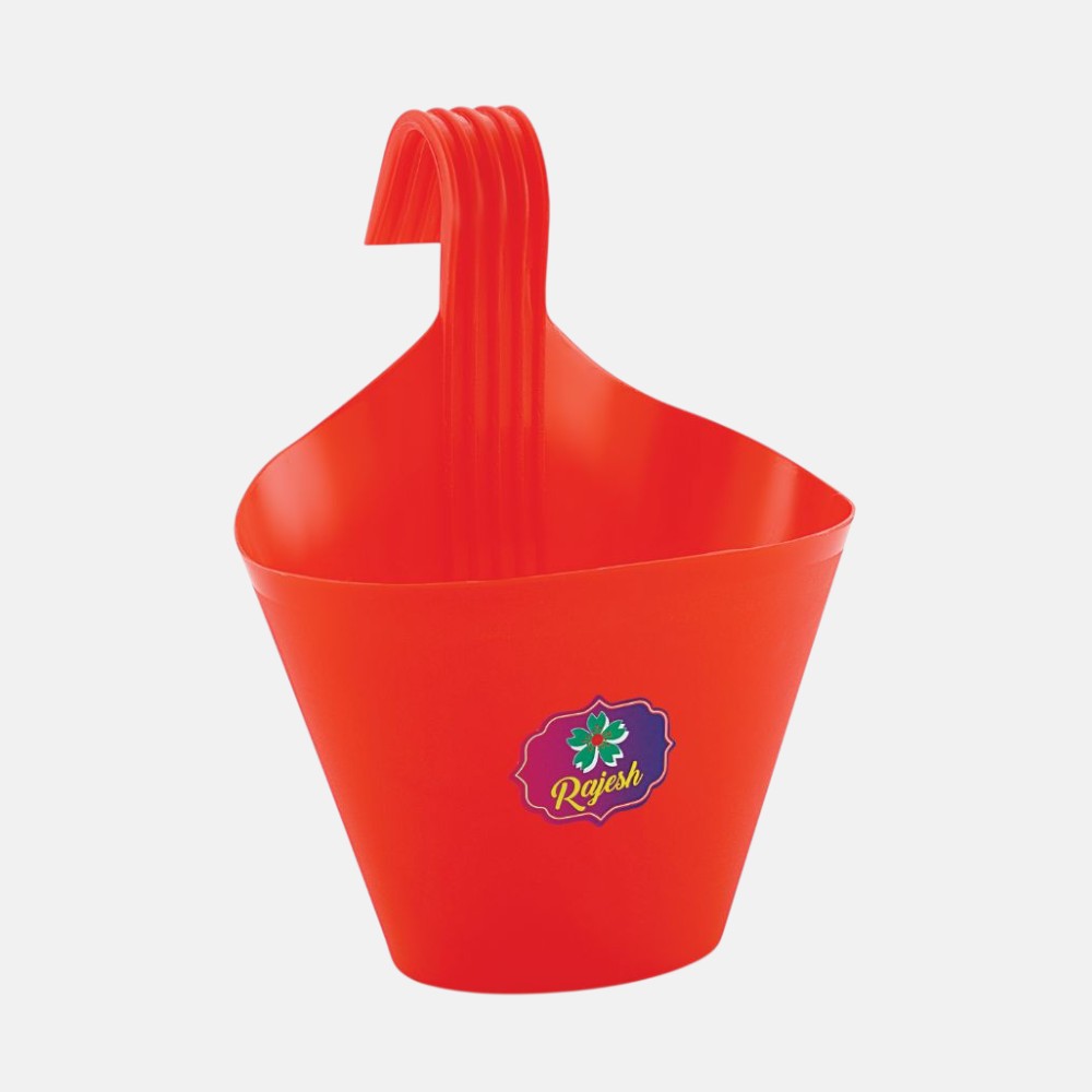 Balcony Railing Planters (Set of 5) | Non-Fading, UV Resistant, Stylish &amp; Durable Hook Pots