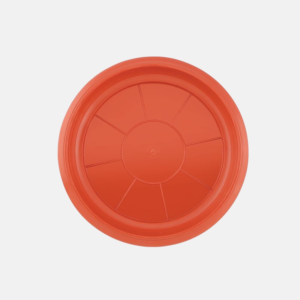 Round Bottom Tray | Pack of 5 | Base Plate/Tray/Saucer | Heavy Duty Highly Durable Plastic Plant Saucer