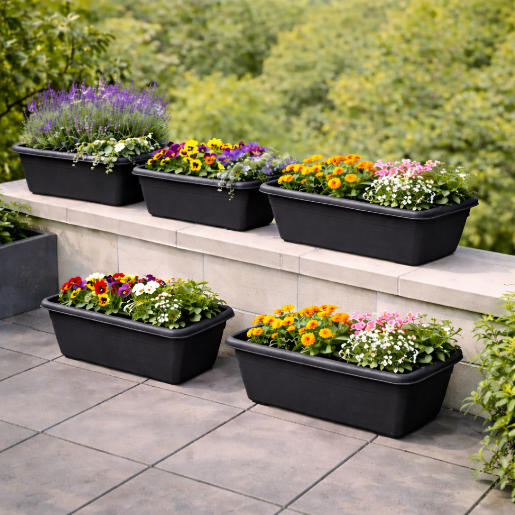 window planter brown big 