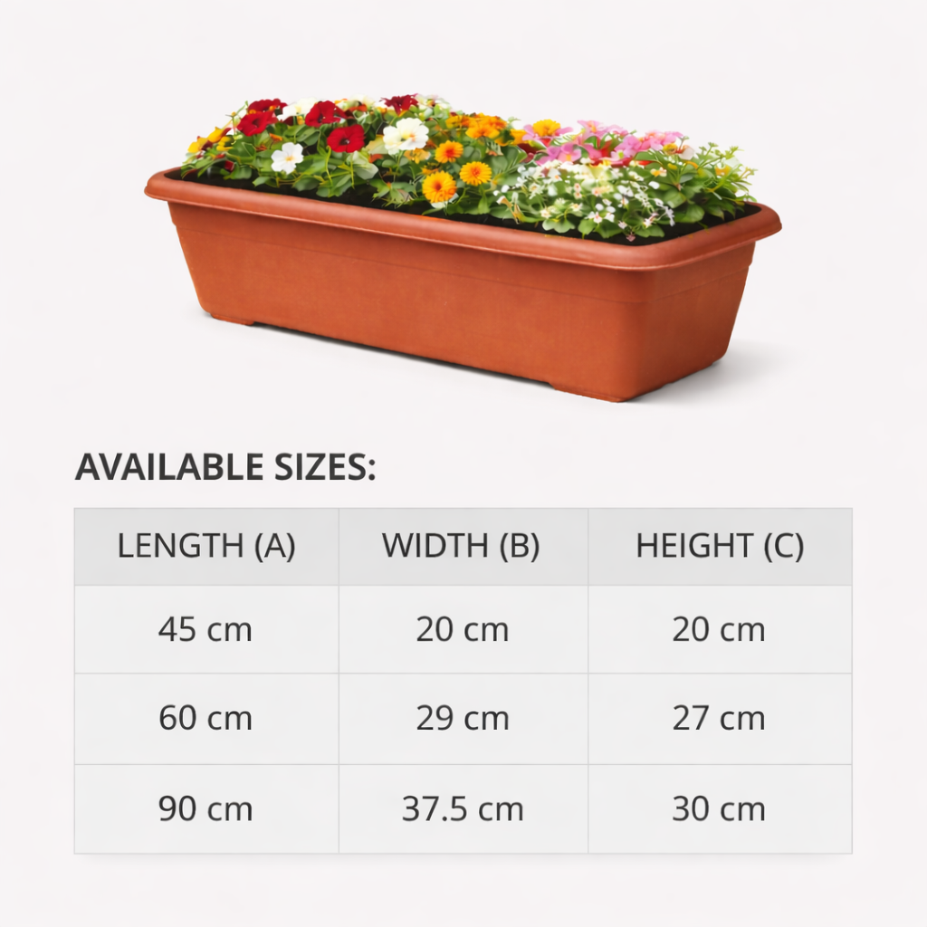 window planter brown big 