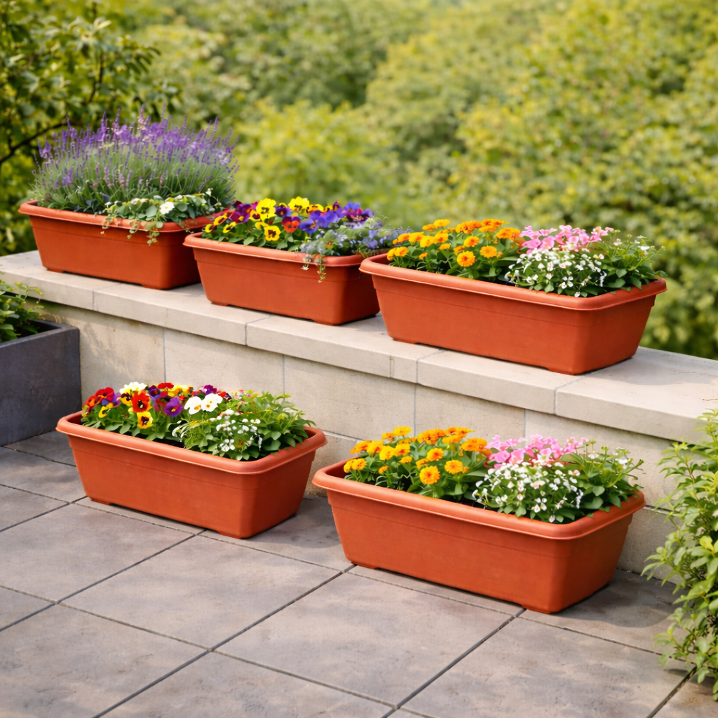 window planter brown big 